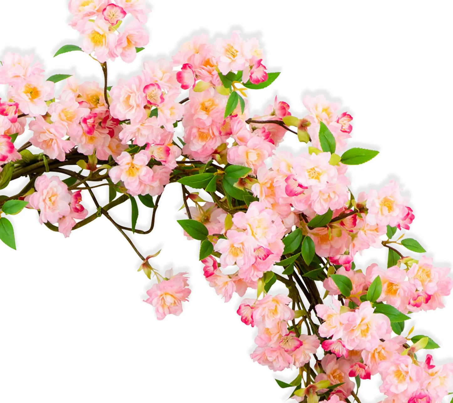 Nearly Natural 30" Artificial Pink Cherry Blossom Wreath
